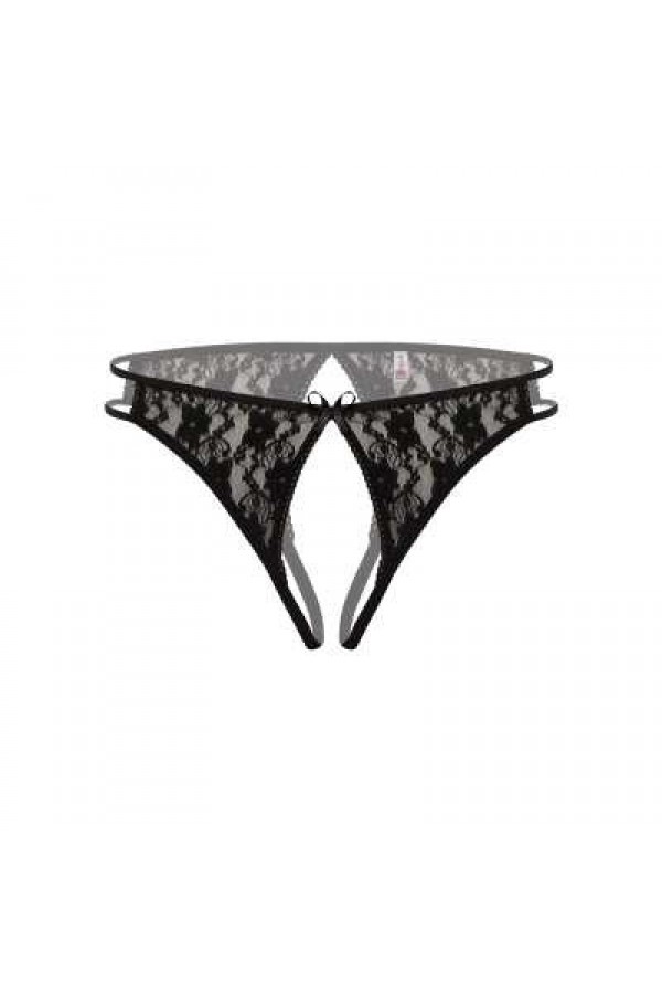 Liona Ağı Açık Büyük Beden Siyah Fantazi Külot